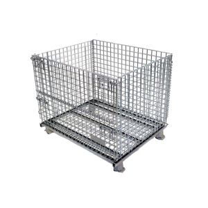 Express Sorting Warehouse 6.4mm Foldable Wire Mesh Cage Turnover Iron Frame