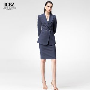 Quality Customized Women's Suit Two-piece Set with Single Button Closure and Polyester Fabric for sale