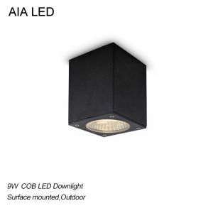 IP65 black Square 9W CreeCOB LED downlight/Outdoor LED light for office