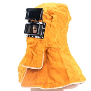 Automatic Welding Helmet Argon Arc Head Mounted Cowhide Welding Mask