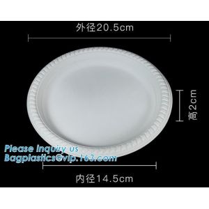 Eco-Friendly biodegradable compostable sugarcane bagasse 7inch food plate