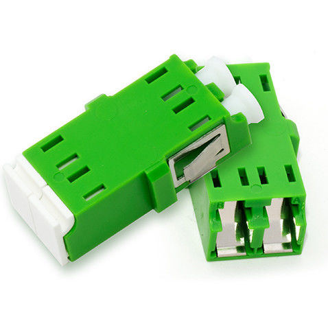 Green Lc Fiber Adapter Internal Shutter PEI / PC Housing Zirconia Ceramic Sleeve