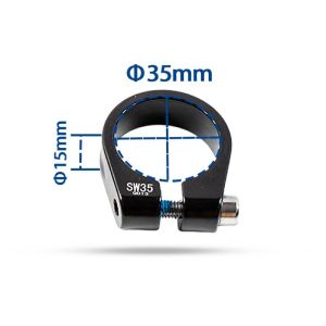 Mountain Road Bicycle Seat Clamp 7075 T6 Aluminum Alloy Black