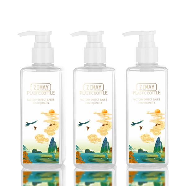 Buy Transparent Cosmetic Lotion Bottle Luxury Biodegradable 300ML at wholesale prices