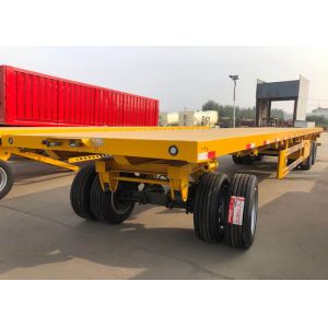 China 28T Flatbed Full Trailer ABS With Front HOWO Cargo Hook on sale
