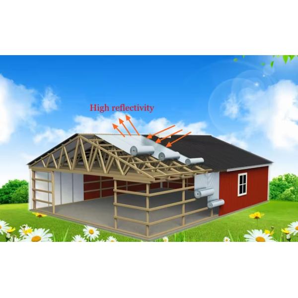 30mm Thick HVAC Insulation Foam XPE Backed Reflective Aluminum Film For Wall