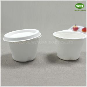 100% Biodegradable 2oz Sugarcane Containers With Lids -Biodegradable Bagasse