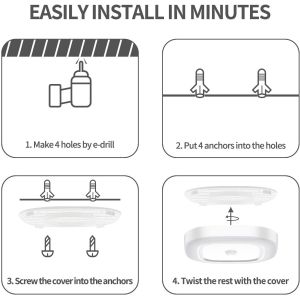 6000K 18ft Battery Operated Motion Sensor Light 300LM 180sq/ft