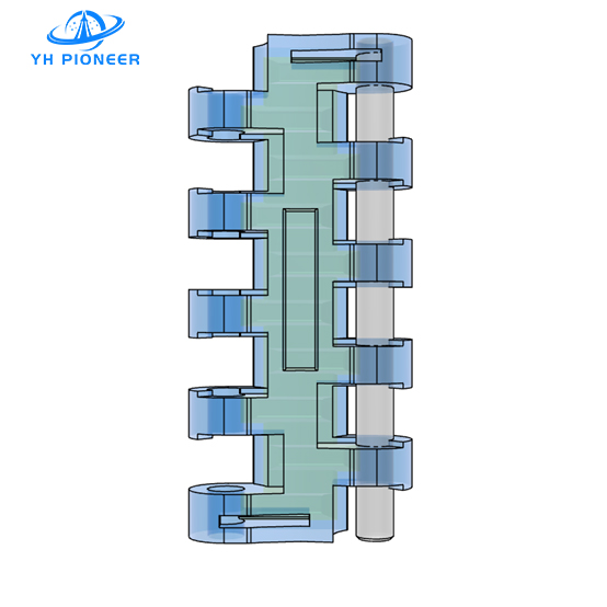 Durable PP Modular Belt with Rubber Surface for Low - Noise and Shock - Absorbing Transport