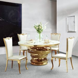 Restaurant ODM SS Dining Chairs With Upholstered Seat Cushion