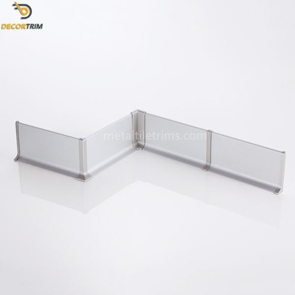 Buy Matt Silver Skirting Board Profiles Wall To Floor Anodizing Surface at wholesale prices
