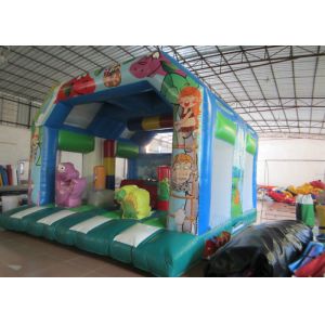Attractive Toddler Custom Made Inflatables Dinosaur Bounce House Silk Printing