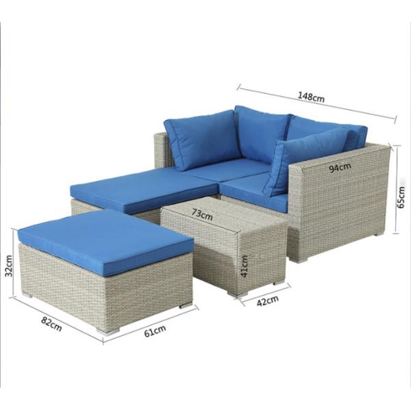 Outdoor Wicker Rattan Furniture Patio Chair Garden Table Leisure Rattan Sofa Set