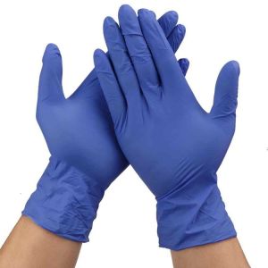 Purple Disposable Medical Exam Nitrile PVC Gloves Length 260-285mm