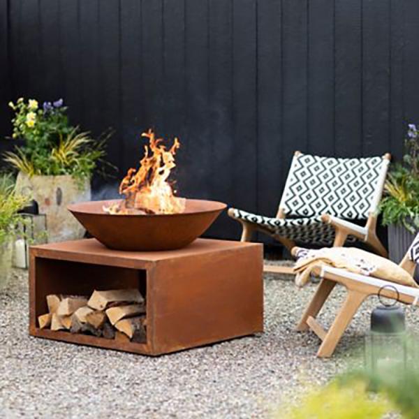Garden Landscape Round Decoration GN-FP-304 Corten Steel Rusty Metal Fire Pit