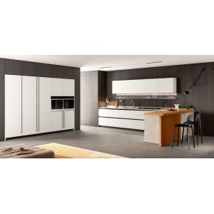 China Customized White Lacquer Kitchen Cabinets Modern Kitchen System L Shaped on sale