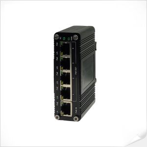 IP40 Aluminum Case 802.3at Industrial PoE Switch 100m Transmission