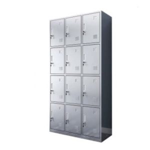 Assembled 12 Door Stainless Steel Medicine Display Cabinet Electrostatic Powder