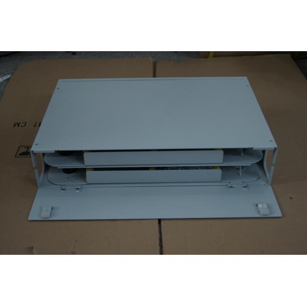 Black FTTH 19" 2U 48core ODF Rotary Fiber Patch Panel