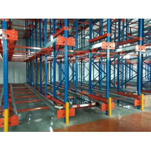 Quality Radio Shuttle Pallet Racking System , Industrial Warehouse Storage Shelves for sale