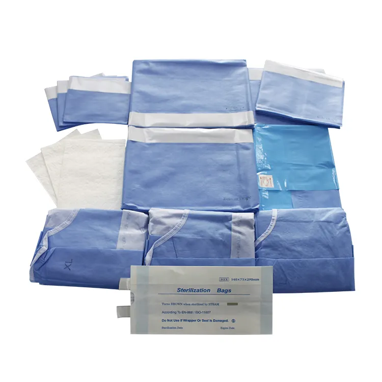 Quality Individual Package Style Disposable Surgical Drapes Breathable Blue Package for sale