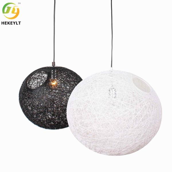 Buy 60 Watt E27 Modern Pendant Light With Braided Rope Simple at wholesale prices