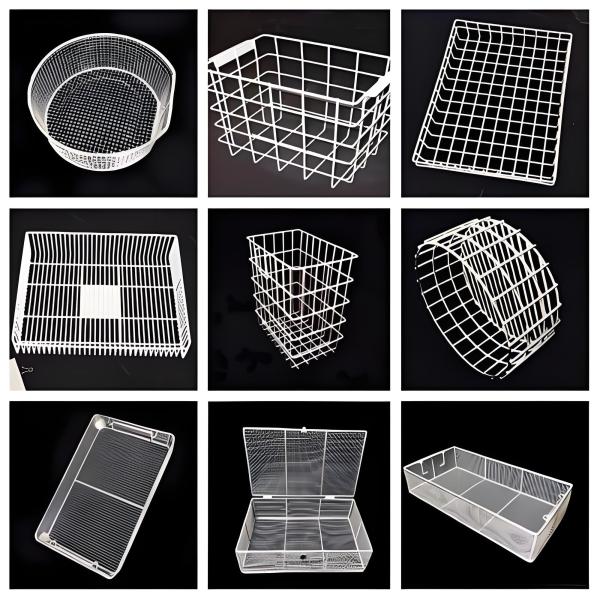 30cm Metal Mesh Storage Baskets Rectangular Mesh Basket For Kitchen Bathroom Hospital