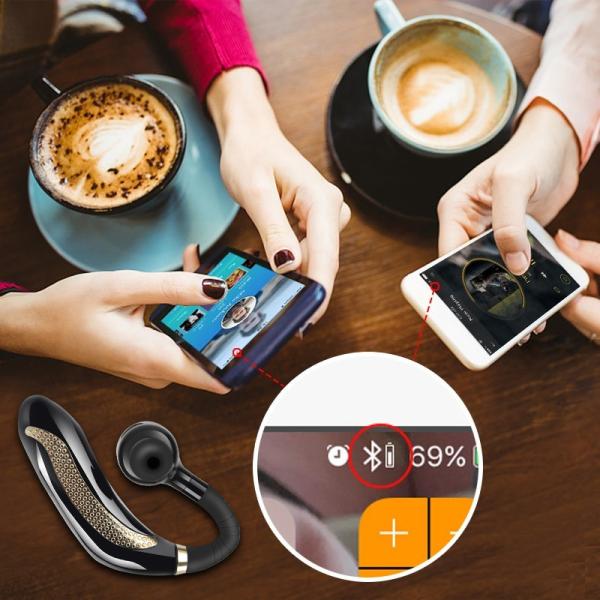 Wireless Single Car Headphones Portable Handsfree Bluetooth 5.0 Earphone 180 Rotation Earbuds Earphones Headphone with Mic