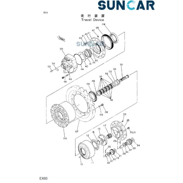 4092713 Good Quality O-ring D-ring seals For Hitachi EX60 EX60G EX60SR EX60UR EX75UR EX75UR-3 UH031 UH031M UH033 UH033SR