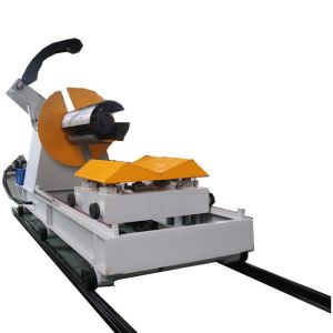 Movable Automatic Decoiler Machine Hydraulic With Loading Car