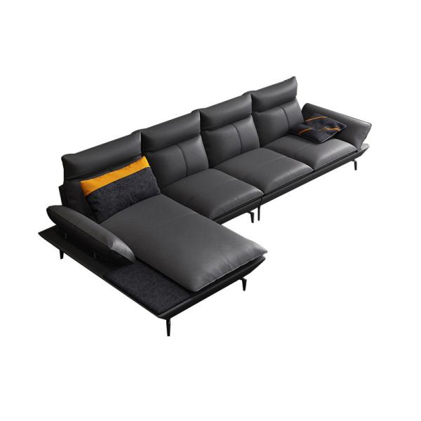 Buy Fabric Leather 3 Seater Modern Living Room Sofa With Cushion at wholesale prices
