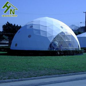 China Waterproofing Geodesic Big Dome Tent Strong Steel Frame For Glamping on sale