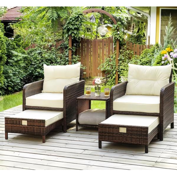 Garden Rattan Outdoor L Shaped Sofa Customized Sizes Patio Furniture Sets Garden Rattan Outdoor L Sofa