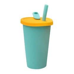 Travel Camp Collapsible Silicone Coffee Cup 350ml With Straw Lid
