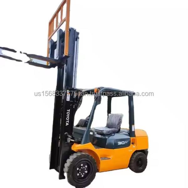 Powerful Diesel Engine Used Toyota 7F30 Forklift with 3000 kg Weight at Great