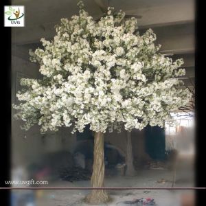 UVG artificial white cherry flower trees for indoor wedding decoartion 12ft tall