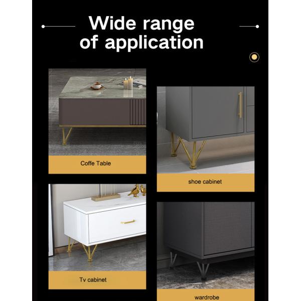 5 Inch Black Modern Style Angled Tube Feet Sofa Legs For Furniture