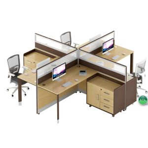 Quality modern 4 seater office panel table furniture for sale