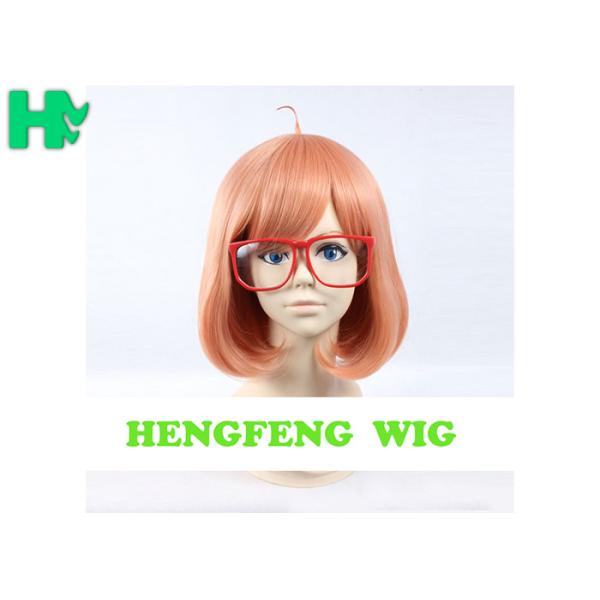 Buy ODM Orange Cosplay Synthetic Bob Wigs Customizable Length at wholesale prices