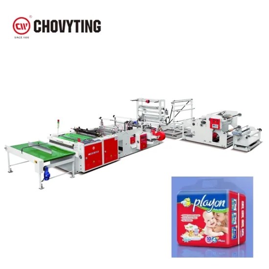 Buy OEM Custom Heat Sealing Cutting Tissue Euro Baby Diaper Bag Making Machine at wholesale prices