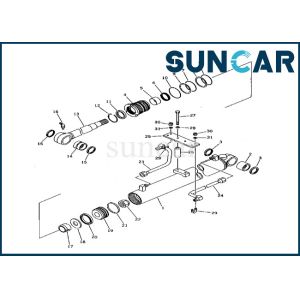 China 21X-63-02020 21X6302020 Arm Cylinder Seal Kit For PC38UU-1 Komatsu Arm Cylinder Sealing Kit on sale