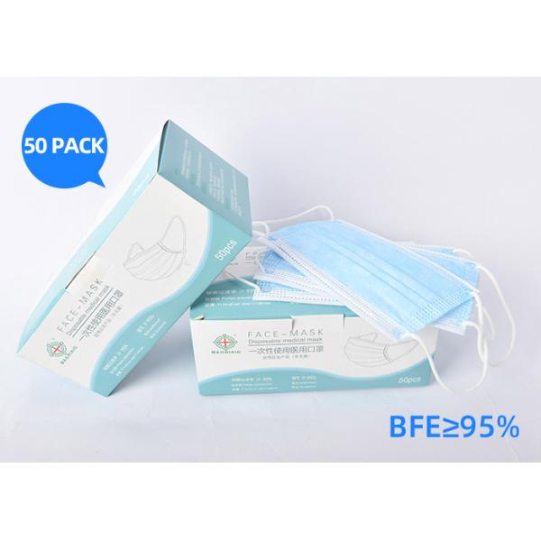 Customized Color Hypoallergenic Dental Masks , Disposable 3 Ply Non Woven Face Mask