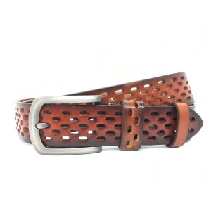Quality Hollow Out 3.8cm Mens Casual Waist Belt With Pin Buckle for sale