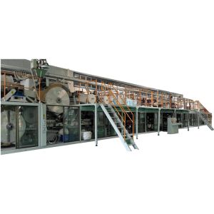 35m Length 150Pcs/Min Diaper Manufacturing Plant Siemens PLC