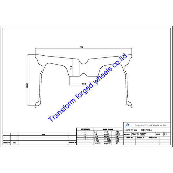 TM199504 19X9.5 inches forged wheels monoblock wheels blanks Dimple style barrel and rims