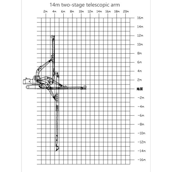 Excavator Telescopic Boom Arm XE215 for 20-27T Excavators