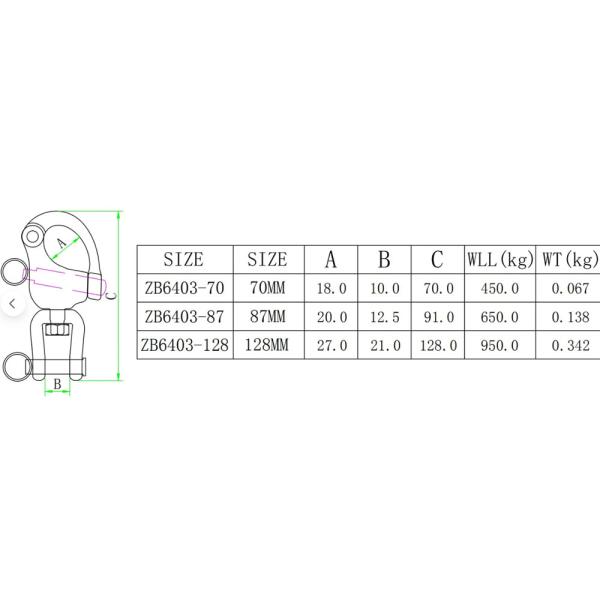 Stainless Steel Quick Release Snap Shackle 12-22mm D-Shape