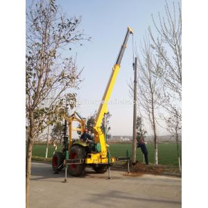 High efficient wooden pole erecting pit boring machine