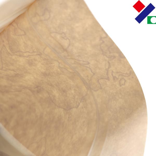 2lb Kraft Paper Pouch Doypack With Zipper Flexible Packaging Stand Up Barrier