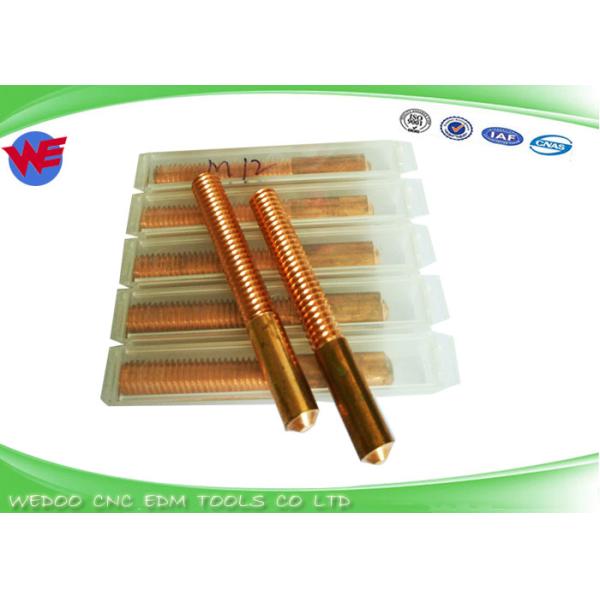 80mm Length Copper Electrode Material M12 Copper Thread Taper For CNC EDM Machine